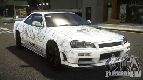 Nissan Skyline R34 ZL-R S6 для GTA 4