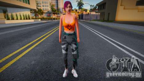 Молодая девушка в стиле СА 8 для GTA San Andreas