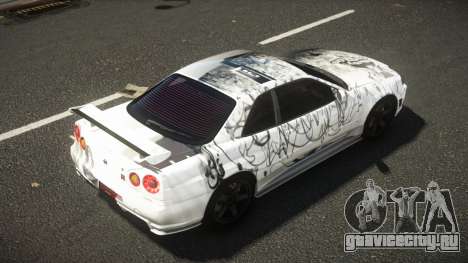 Nissan Skyline R34 ZL-R S6 для GTA 4