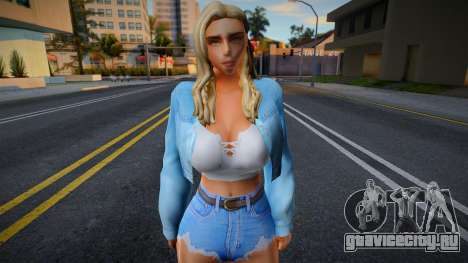 Молодая девушка в стиле СА 22 для GTA San Andreas