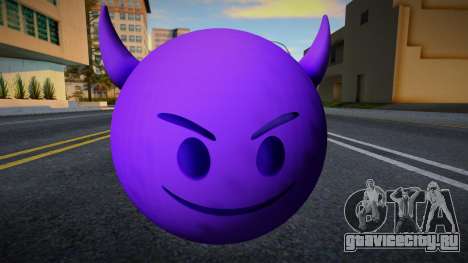 Emoji con Cara de Diablo Morado для GTA San Andreas