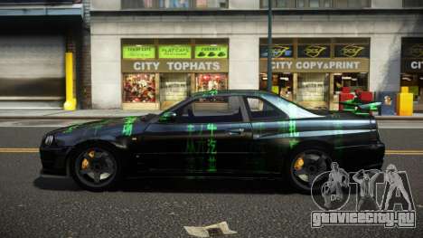 Nissan Skyline R34 ZL-R S10 для GTA 4