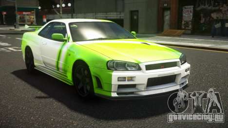 Nissan Skyline R34 ZL-R S8 для GTA 4