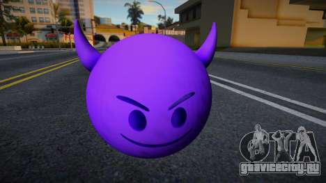 Emoji con Cara de Diablo Morado для GTA San Andreas