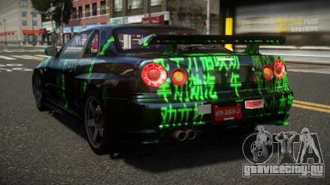 Nissan Skyline R34 ZL-R S10 для GTA 4