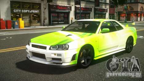 Nissan Skyline R34 ZL-R S8 для GTA 4