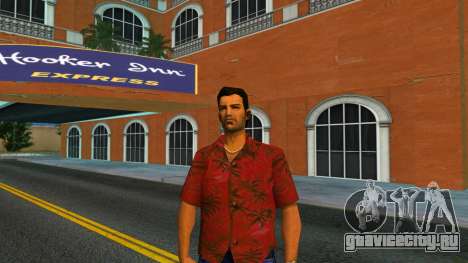 Новая красная футболка для Томми Версетти для GTA Vice City