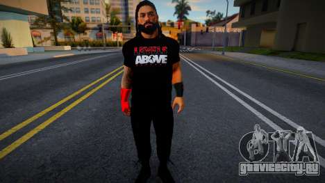 Roman Reigns T-Shirt with Gloves (LEVELS ABOVE) для GTA San Andreas