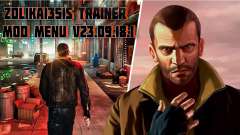 Zolika1351s Trainer Mod Menu V23.09.18.1 для GTA 4