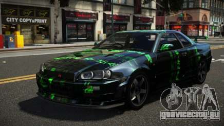 Nissan Skyline R34 ZL-R S10 для GTA 4