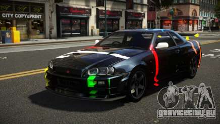 Nissan Skyline R34 ZL-R S5 для GTA 4