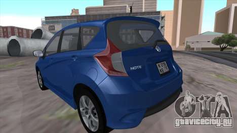 Nissan Note Euro 2014 для GTA San Andreas