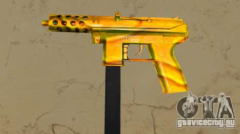 Tec-9 Texture Gold для GTA Vice City