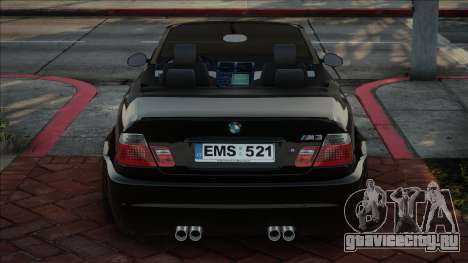 BMW M3 E46 Cabrio Blek для GTA San Andreas