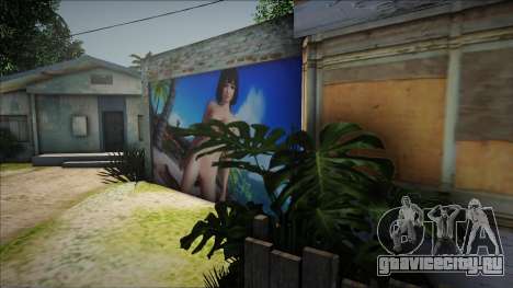 Nude Girl (Dead Or Alive) Door Garage Grove Stre для GTA San Andreas