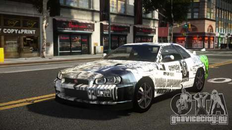 Nissan Skyline R34 Heroshi S7 для GTA 4