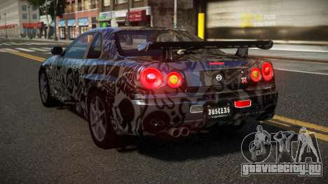 Nissan Skyline R34 Heroshi S14 для GTA 4