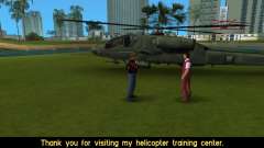 Hunter Helicopter Training Mission Mod для GTA Vice City