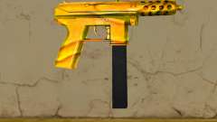 Tec-9 Texture Gold для GTA Vice City