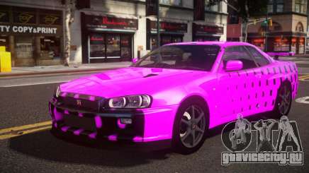 Nissan Skyline R34 Heroshi S8 для GTA 4