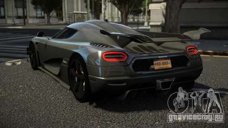 Koenigsegg Agera One Vugta для GTA 4