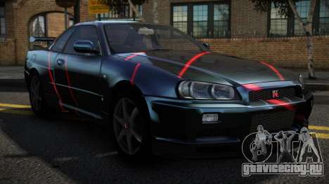 Nissan Skyline R34 Niohashi S9 для GTA 4