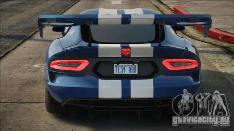 2016 Dodge Viper GTS-R Extreme Aero V1.2 для GTA San Andreas