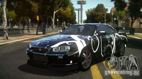 Nissan Skyline R34 Niohashi S3 для GTA 4