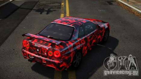 Nissan Skyline R34 Niohashi S6 для GTA 4