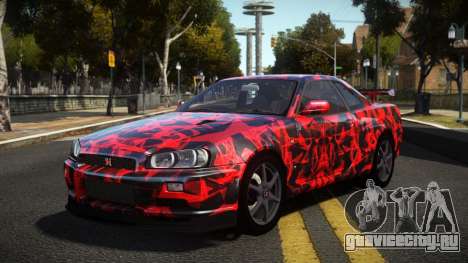 Nissan Skyline R34 Niohashi S6 для GTA 4