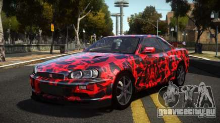 Nissan Skyline R34 Niohashi S6 для GTA 4