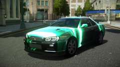 Nissan Skyline R34 Ralokshi S12 для GTA 4