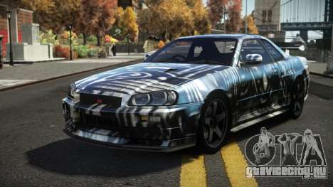 Nissan Skyline R34 Dezro S6 для GTA 4