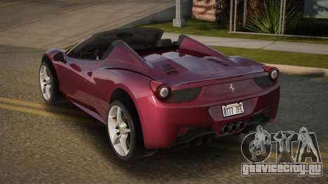 Ferrari 458 Spider V2.1 для GTA San Andreas