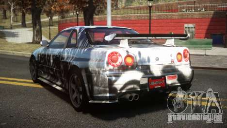 Nissan Skyline R34 Dezro S6 для GTA 4