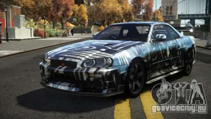 Nissan Skyline R34 Dezro S6 для GTA 4