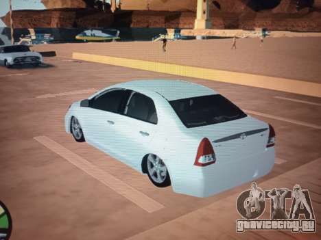 Toyota Etios Sedan (al piso) для GTA San Andreas