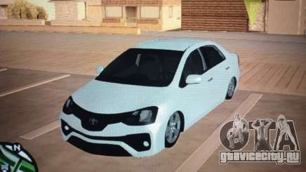 Toyota Etios Sedan (al piso) для GTA San Andreas