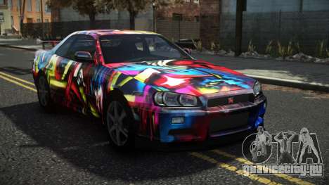 Nissan Skyline R34 Cusvar S10 для GTA 4