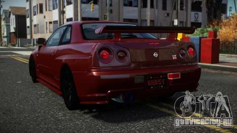 Nissan Skyline R34 Quwhit для GTA 4