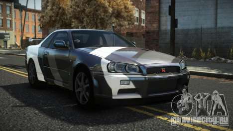 Nissan Skyline R34 Cusvar S14 для GTA 4