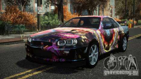 Nissan Skyline R34 Drujo S10 для GTA 4