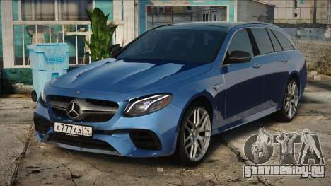 Mercedes-Benz E63s W213 Estate Blue для GTA San Andreas