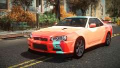 Nissan Skyline R34 Cusvar S6 для GTA 4