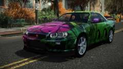 Nissan Skyline R34 Drujo S6 для GTA 4