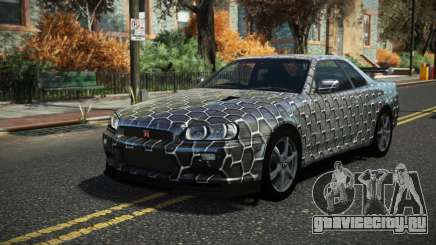 Nissan Skyline R34 Cusvar S8 для GTA 4