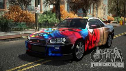 Nissan Skyline R34 Cusvar S10 для GTA 4