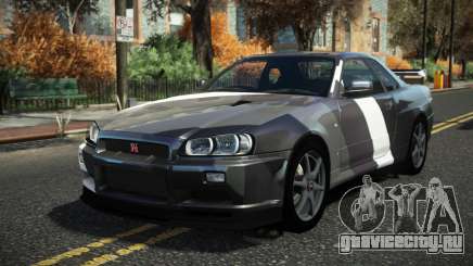Nissan Skyline R34 Cusvar S14 для GTA 4