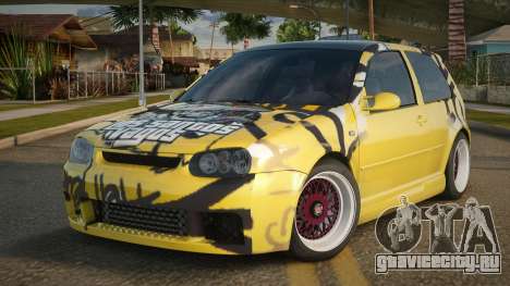 Volkswagen Golf R32 Yellow для GTA San Andreas