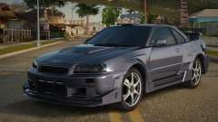 Nissan Skyline GT R34 Tunable для GTA San Andreas